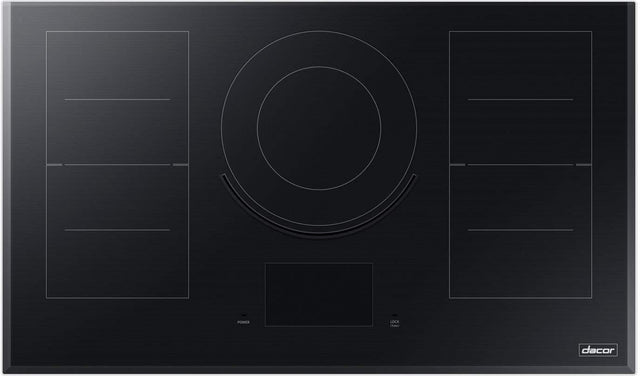 Front. Dacor - Contemporary 36" Electric Induction Cooktop - Black Glass.