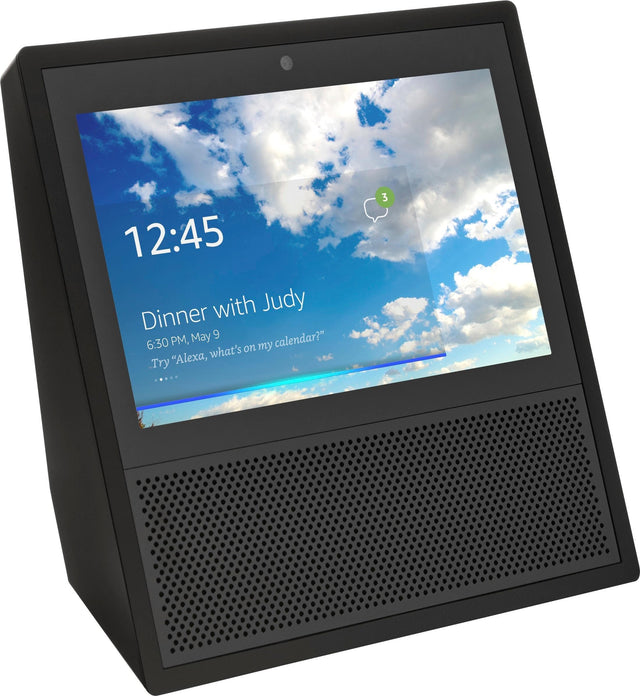 Front. Amazon - Echo Show (1st Generation) - Smart Speaker with Alexa - Black.