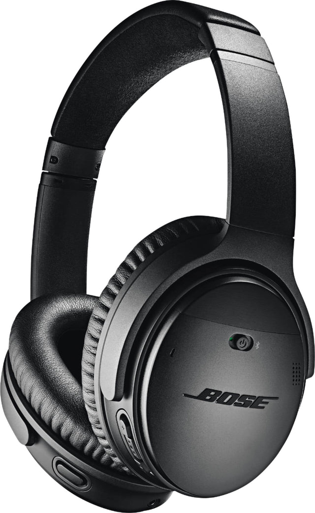 Front. Bose - QuietComfort 35 II Wireless Noise Cancelling Over-the-Ear Headphones - Black.