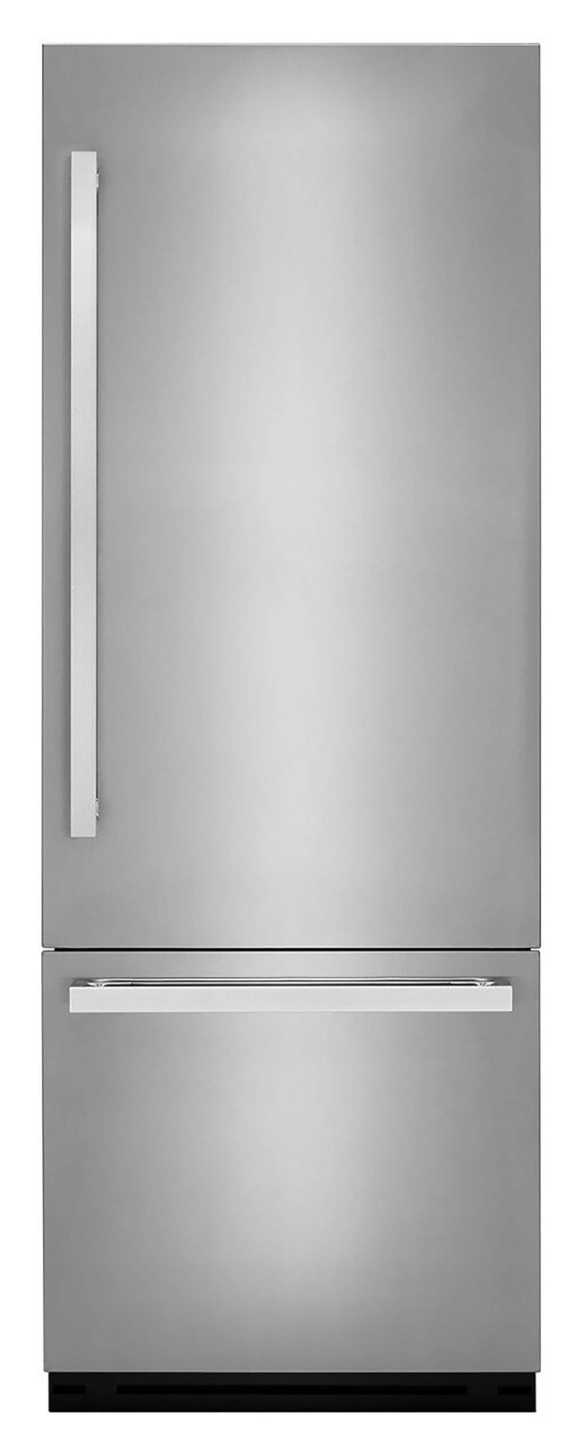 Front. JennAir - 30 in. Wide 16.27 Cu. Ft. Bottom-Freezer Refrigerator with Daring Obsidian Finish Interior - Panel Ready.