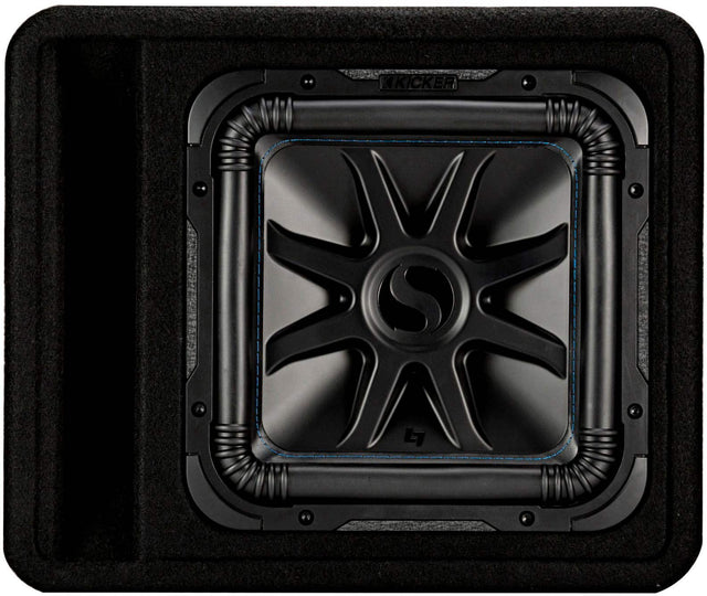 Front. KICKER - Solo-Baric L7S 12" 2-Ohm Loaded Subwoofer Enclosure - Black.