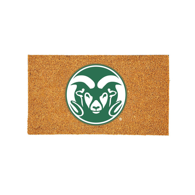 Front. Evergreen Enterprises - Colorado State Rams 28" x 16" Team Logo Outdoor Coir Mat - Multicolor.