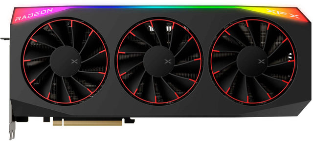 Front. XFX - Mercury AMD Radeon RX 9070XT OC Magnetic Air Edition 16GB GDDR6 PCI Express 5.0 Gaming Graphics Card with RGB - Black.