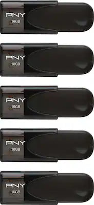 PNY - 16GB Attaché 4 Type A USB 2.0 Flash Drive 5-Pack