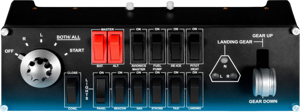 Logitech - Pro Flight Switch Panel Gaming Controller for PC - Black