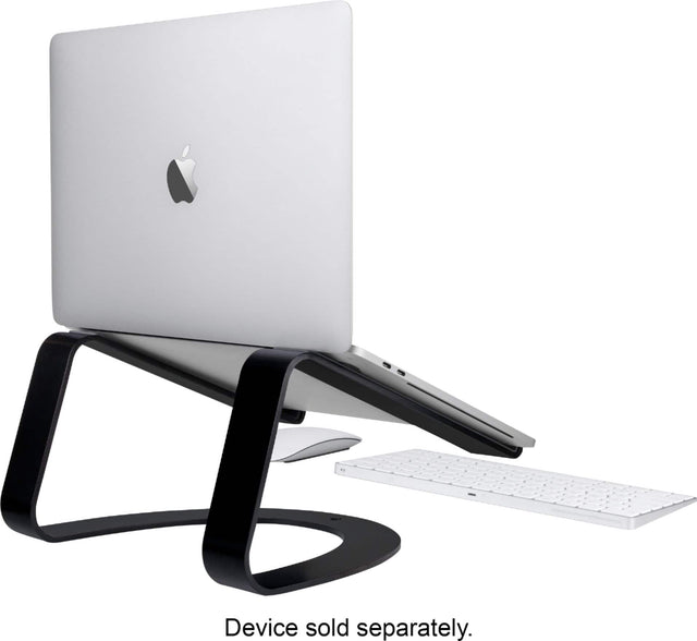 Front. Twelve South - Curve Stand for MacBook or Small Laptops - Black.
