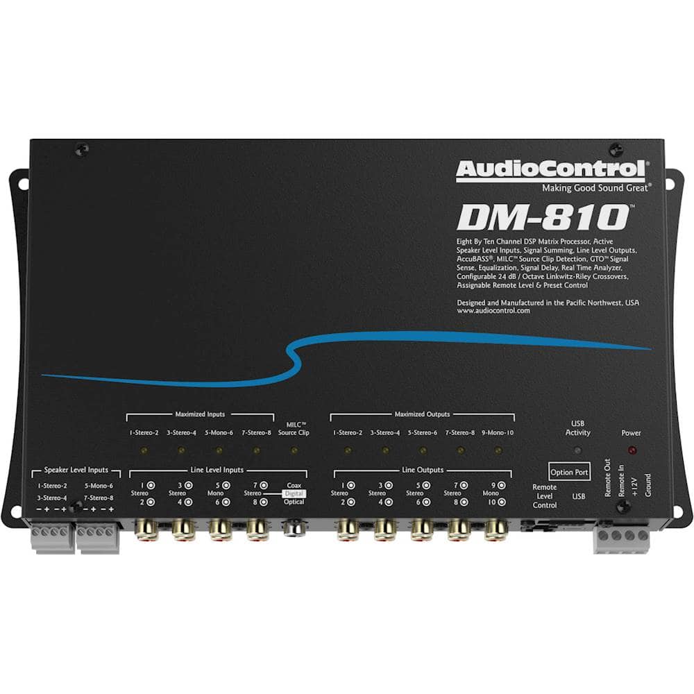 AudioControl - 8-Channel Input 10-Channel Output DSP Matrix Processor - Black
