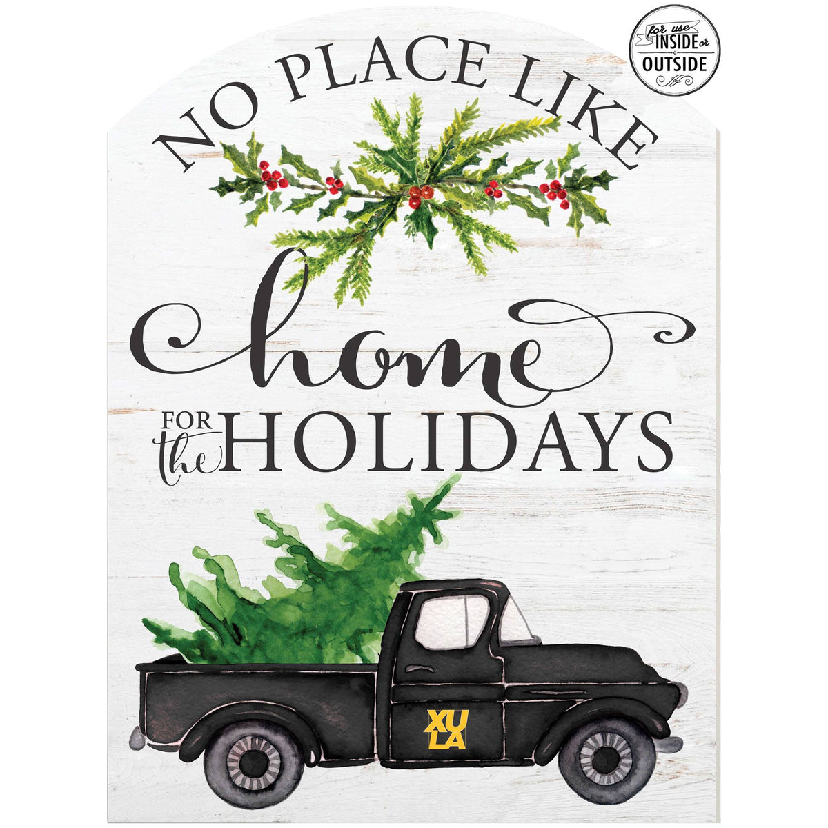 Jardine - XULA Gold 16'' x 22'' Holiday Marquee Sign - White