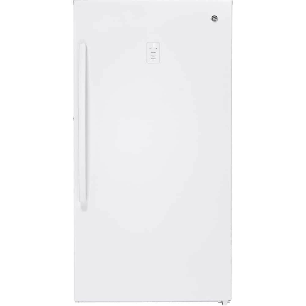 GE - 17.3 Cu. Ft. Frost-Free Upright Freezer - White