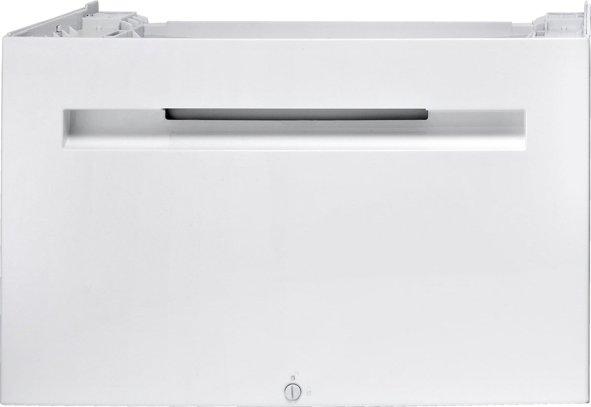 Laundry Pedestal with Storage Drawer for Bosch 300 and 500 Series Washers - White
