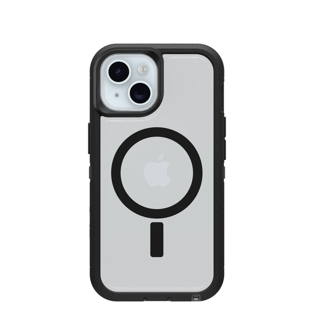 Front. OtterBox - Defender Series Pro XT Hard Shell for MagSafe for Apple iPhone 17e, iPhone 16e, iPhone 15, iPhone 14, iPhone 13 - Dark Side.