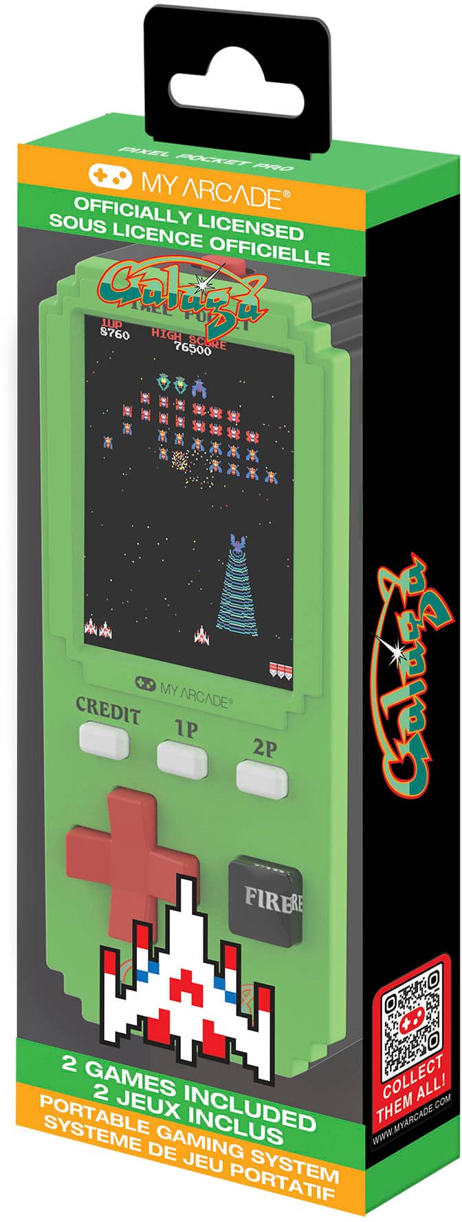 Galaga Pixel Pocket Pro Portable Handheld Gaming System