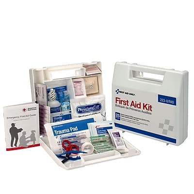 FiAi Aid Guide Emergency Physicians CArS Sterile Trauma Pad 1f FIRST AID GNLY. First 223-UFAO Boiquin de Aid Kit Primeros Auxilios 25