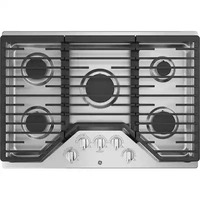 GE - 30 in. Wide 5 Burner Built-In Gas Cooktop with Dishwasher-Safe Grates