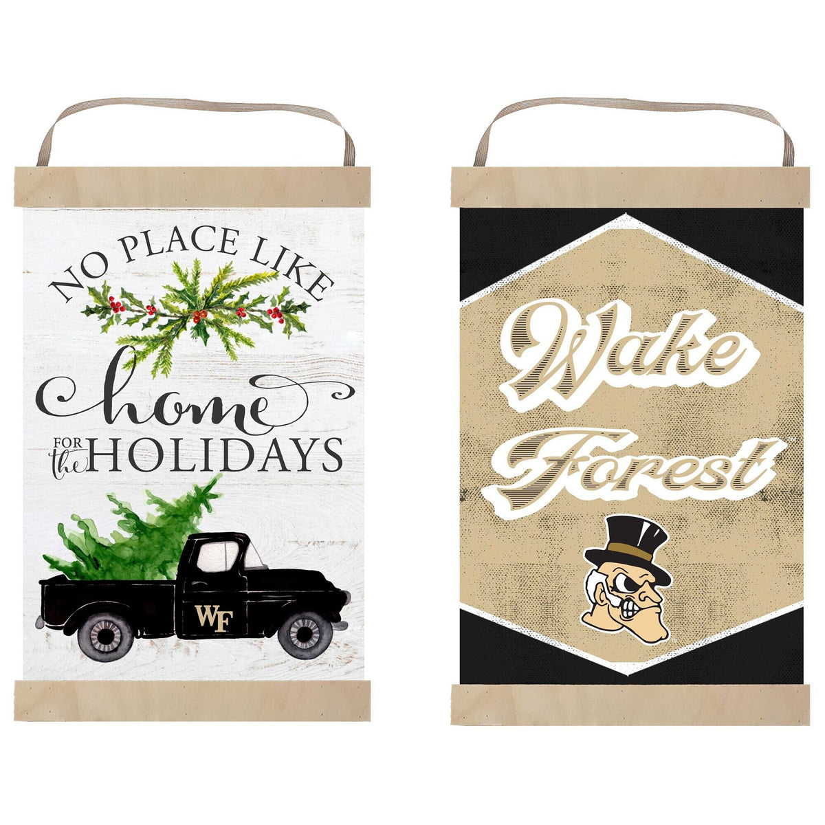 Jardine - Wake Forest Demon Deacons 12" x 20" Reversible Banner Sign - White