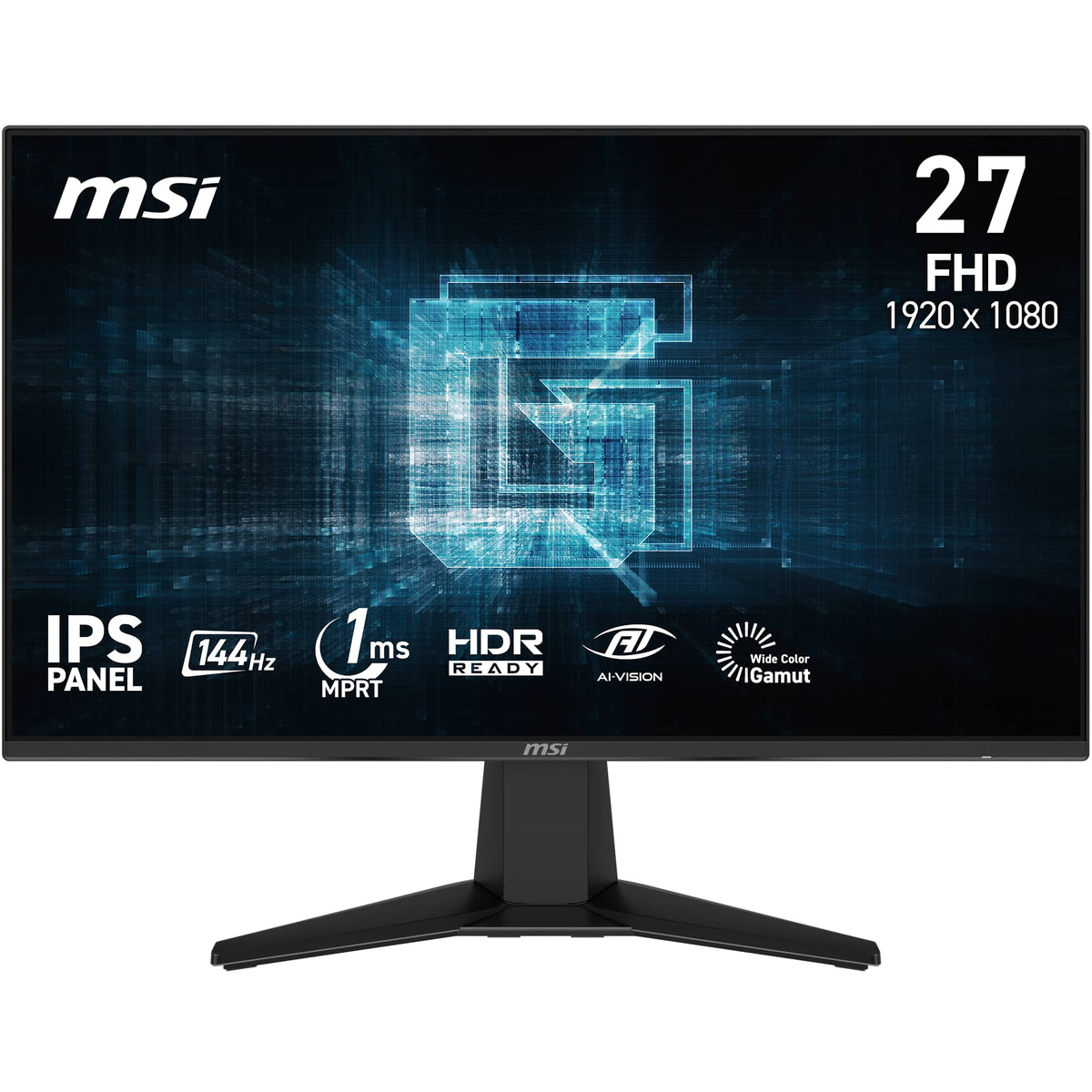 MSI - G275L E14 27" FHD IPS 144Hz 1ms Gaming Monitor with Adaptive Sync and HDR Ready (HDMI, DisplayPort) - Metallic Black