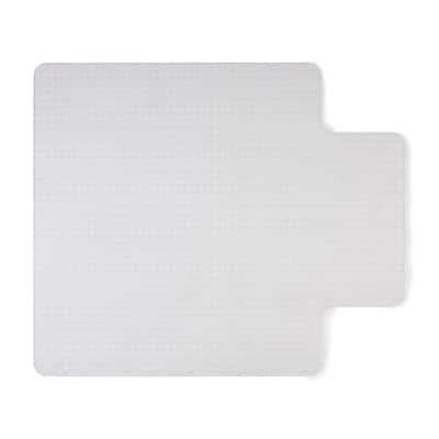 Front. Staples - Carpet Chair Mat with Lip, 45" x 53'', Flat-Pile - Clear.