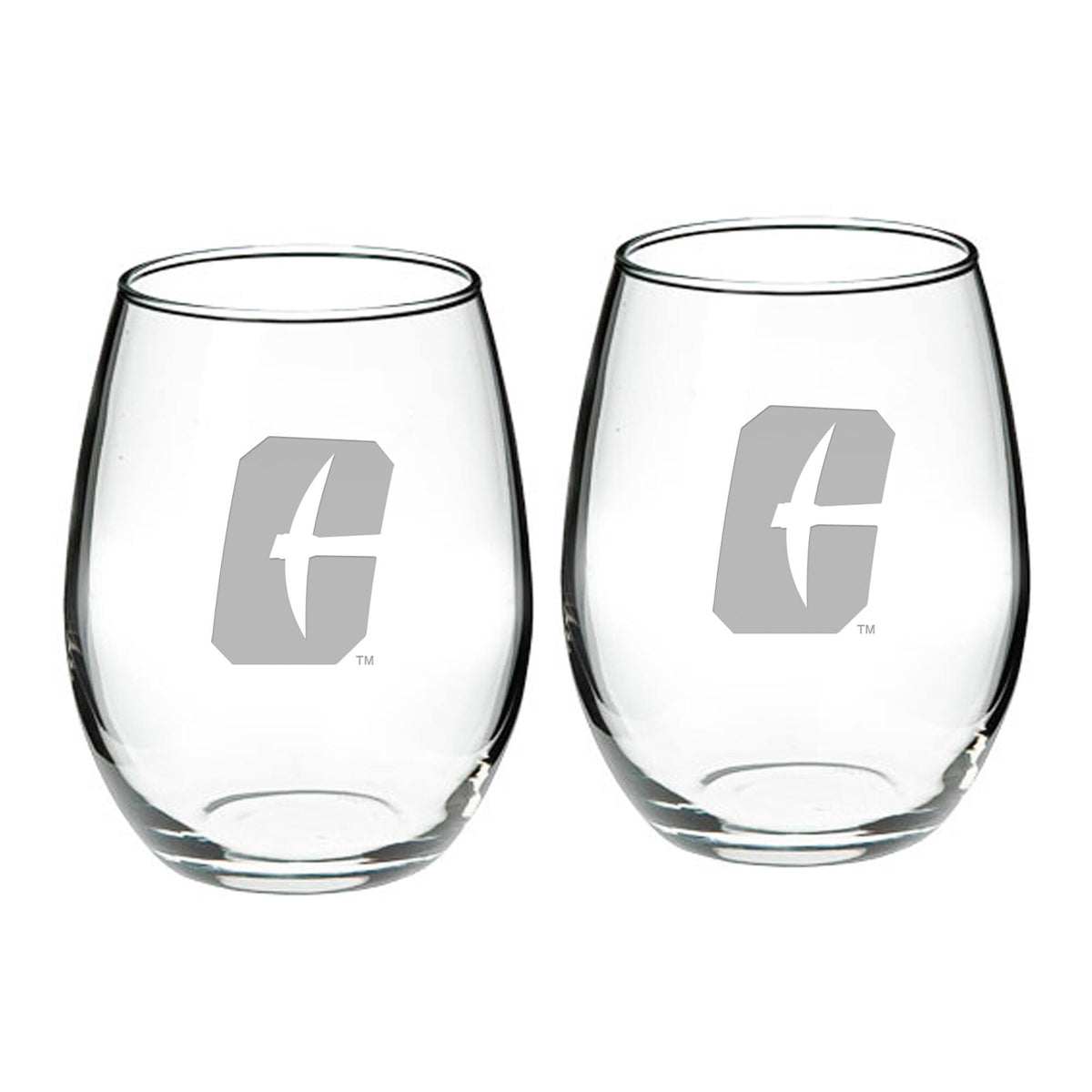 Jardine - Charlotte 49ers 2-Piece 21oz. Stemless Wine Glass Set - Multicolor