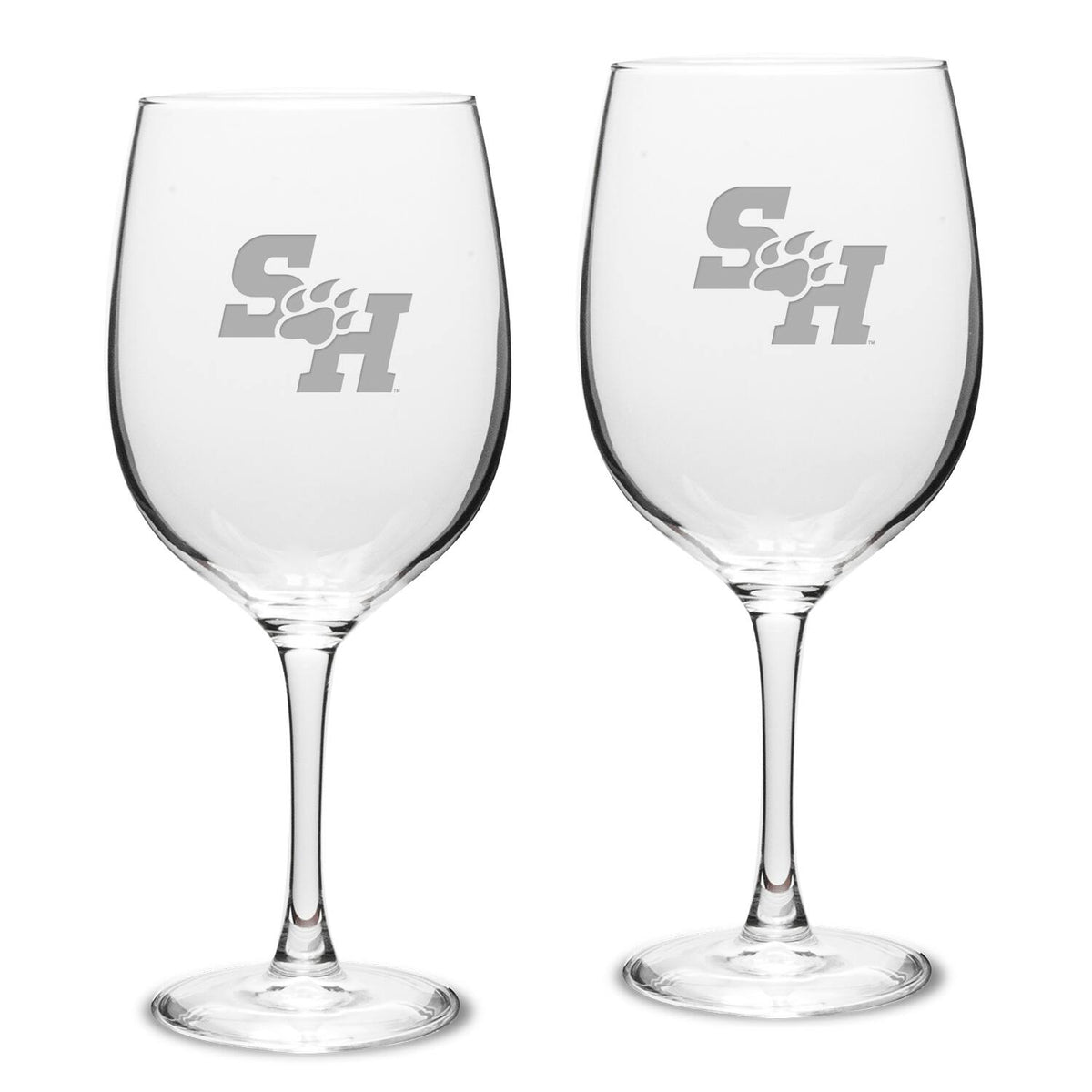 Jardine - Sam Houston State Bearkats 19oz. 2-Piece Traditional Robusto Red Wine Table Glass Set - Multicolor