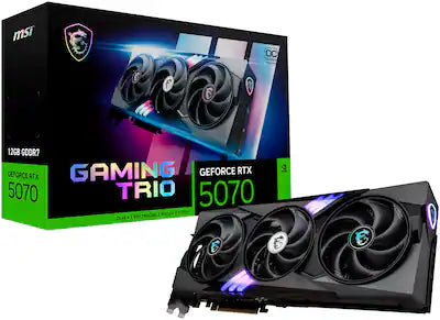 MSI - NVIDIA GeForce RTX 5070 12G GAMING TRIO OC 12GB GDDR7 PCI Express Gen 5 Graphics Card