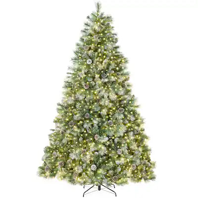 Best Choice Products - 12ft Pre-Lit Scotch Pine Christmas Tree w/ 3,630 Branch Tips, 900 2-in-1 LED Lights