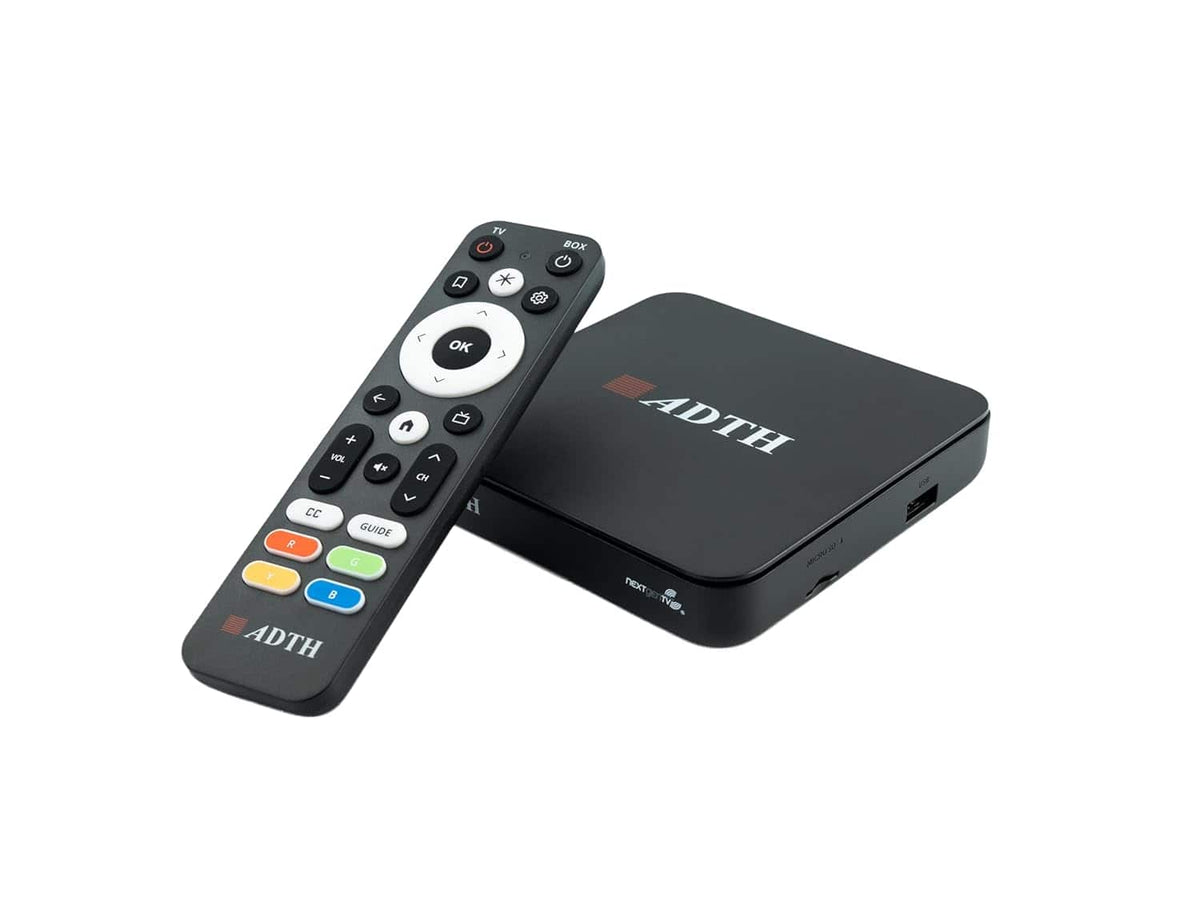 ADTH - NextGen TV Box Gen 2, ATSC 3.0/1.0 Digital Tuner and Receiver (64GB) - Black