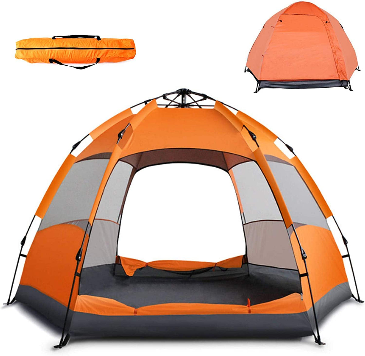 Glarewheel - Instant Pop Up Tent 4 Person - Orange