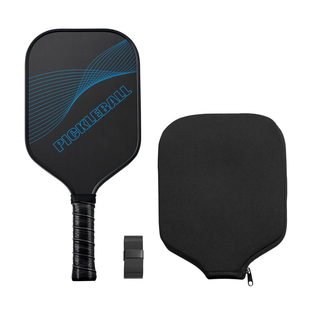 VEVOR - Pickleball Paddle, T700 Carbon Fiber Surface & Honeycomb Core, Professional Pickleball Paddle - Black,Blue