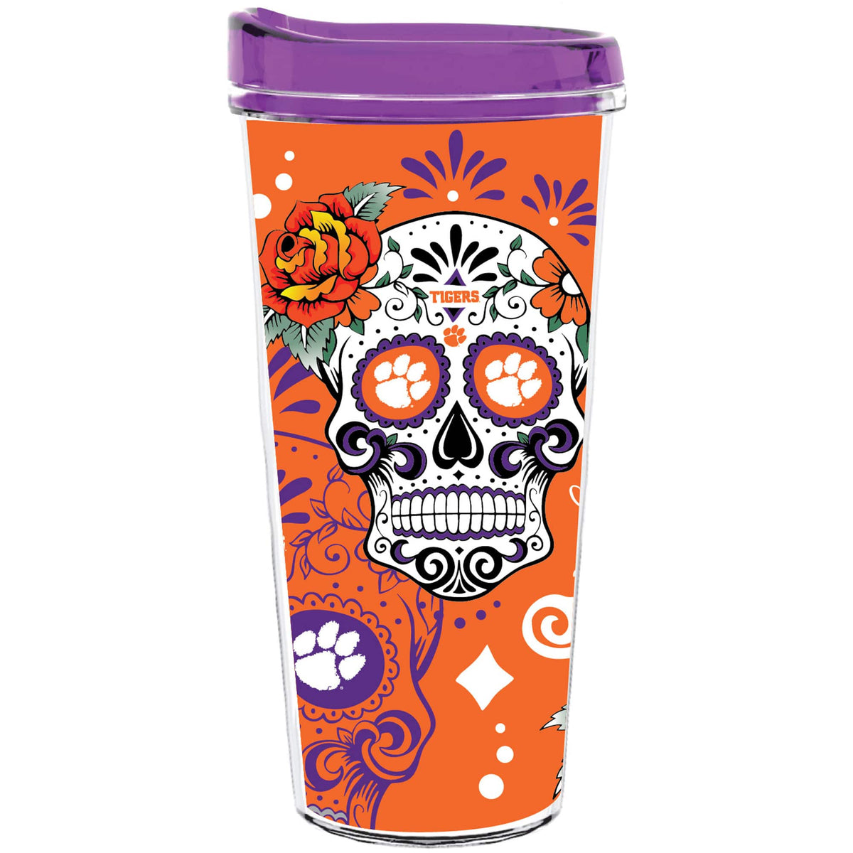 Indigo Falls - Clemson Tigers 22oz. D-a de los Muertos Tumbler - Multicolor