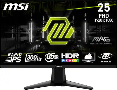 MSI - MAG 255XF 25" FHD Rapid IPS 300Hz 0.5ms Gaming Monitor with FreeSync Premium (HDMI, DisplayPort)