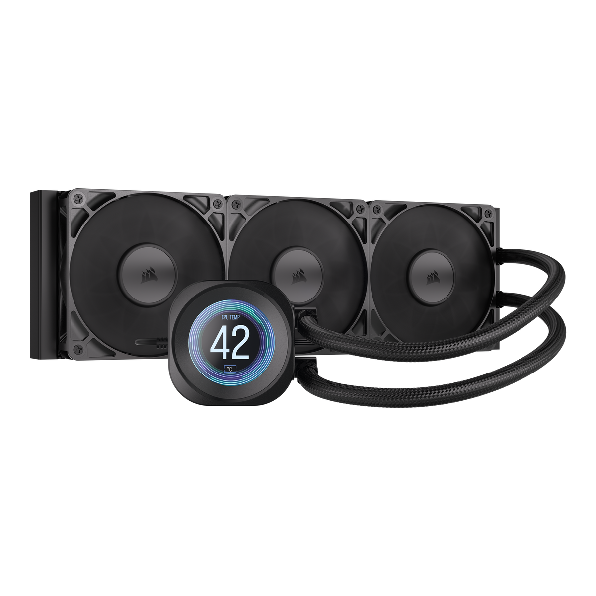 CORSAIR - NAUTILUS 360 RS LCD Liquid CPU Cooler - Black