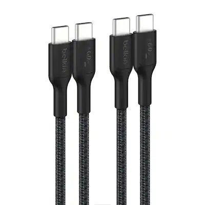 Belkin - BOOST↑CHARGE Braided PCR USB-C to USB-C Cable 2M 2-Pack