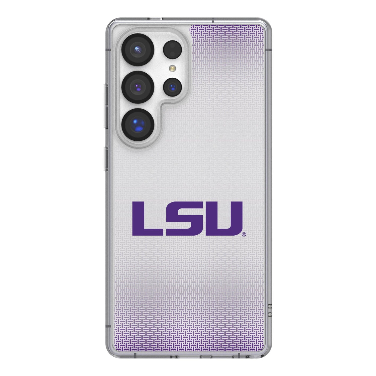 Keyscaper - NCAA - LSU Tigers Linen Logo Galaxy Clear Case - S25 - Multicolor