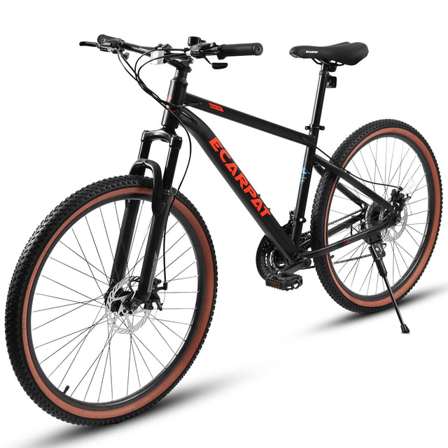 Front. Anysun - 24 Inch Mountain Bike for Teenagers -Durable High Carbon Steel Frame,For School Commuting & Outdoor Riding - Red.