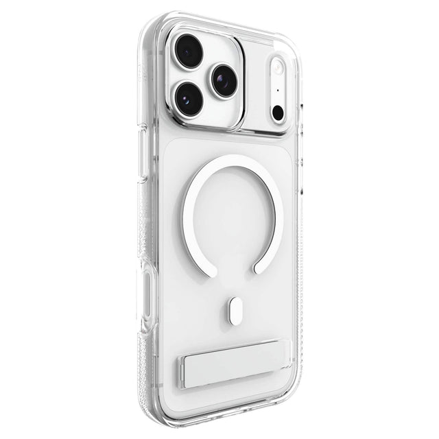Front. ZAGG - Crystal Palace Snap MagSafe Compatible Case w/ Kickstand for Apple iPhone 17 Pro Max - Clear.