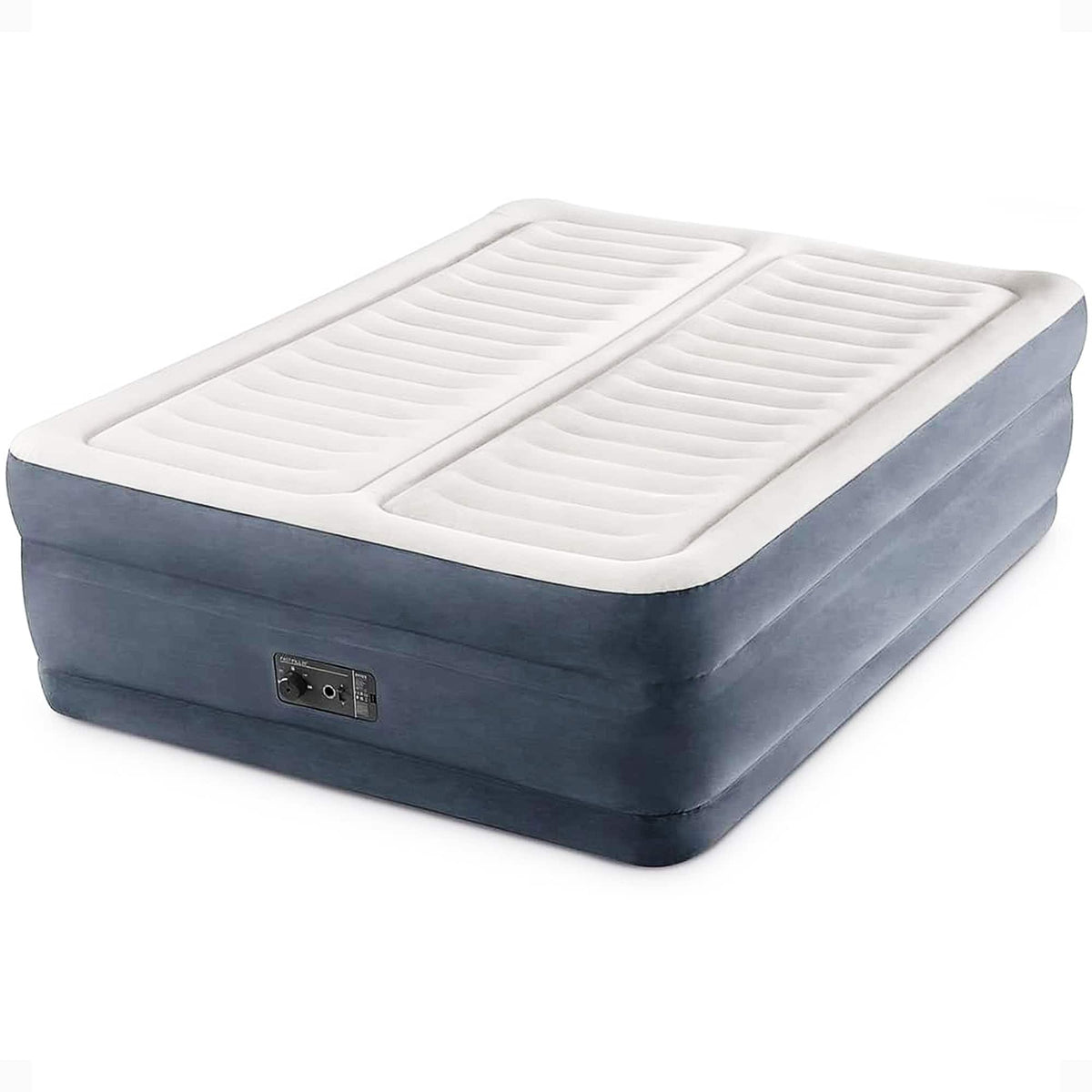 Intex - 64953E Deluxe Dual Zone 22" King Sized Air Mattress with Built In Air Pump - Gray