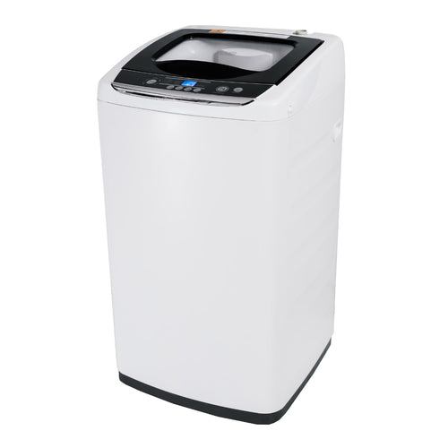 Front. Black+Decker - Small Portable Washer,Portable Washer 0.9 Cu. Ft. with 5 Cycles, Transparent Lid & LED Display - White.