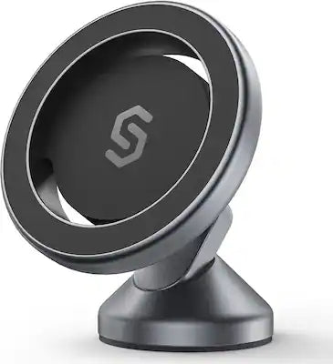 Syncwire - Adjustable Magnetic Car Mount for MagSafe, Compact 360° Rotating Stick-On Phone Holder for Dashboard