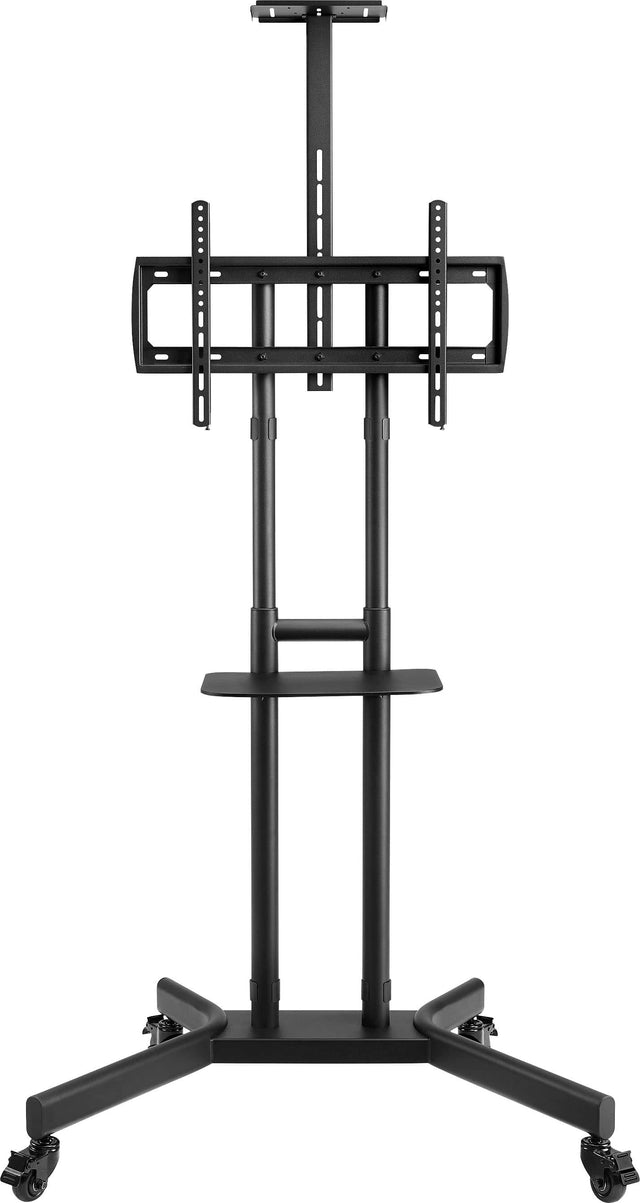 Front. Insignia™ - Mobile TV Cart with Shelves for Most 32-90" TVs - Black.