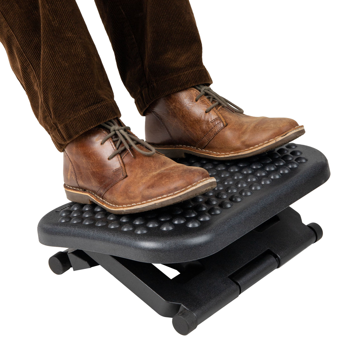 Mind Reader - Foot Rest, Under Desk at Work, Ergonomic, Height Adjustable, Office, Plastic, 17"L x 13"W x 6.25"H - Black