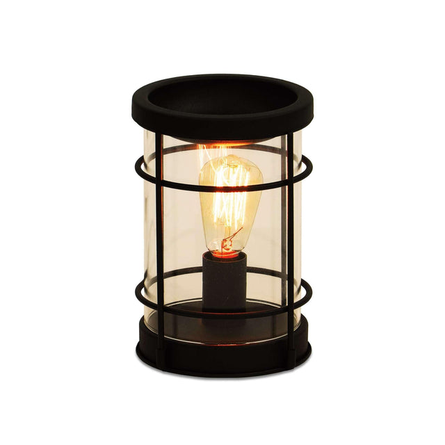 Front. G128 - Wax Melt Warmer Electric Wax Heater with LED Light and Timer for Home Spa Office - Black.