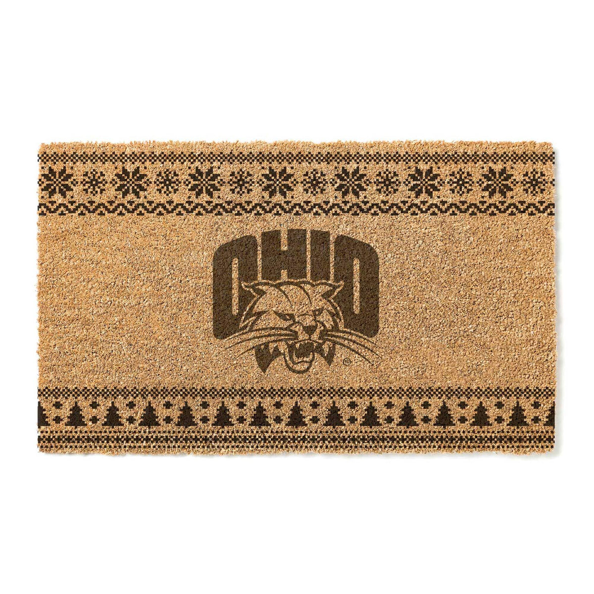 Jardine - Ohio Bobcats 18" x 30" Holiday Coir Doormat - Brown