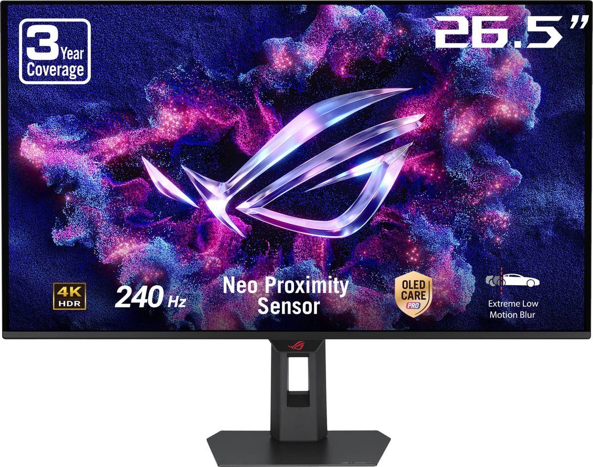 ASUS - ROG Strix 27" 4K OLED 240Hz 0.03ms Gaming Monitor with FreeSync Premium Pro and HDR (DisplayPort, HDMI) - Black