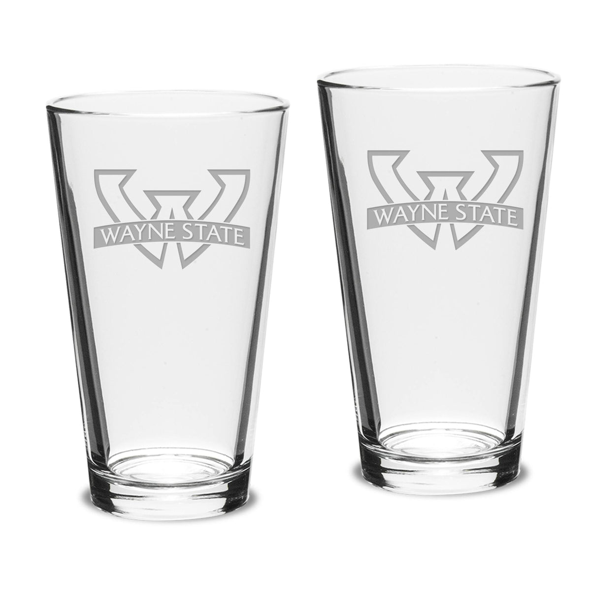 Jardine - Wayne State Warriors 16oz. 2-Piece Classic Pub Glass Set - Multicolor
