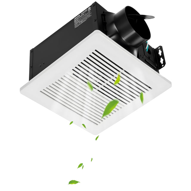 Front. VEVOR - Bathroom Exhaust Fan, 80 CFM Bathroom Vent, Low-Noise, Premium Motor Ceiling Fan, Standard 4-inch Duct Interface - White;Black.