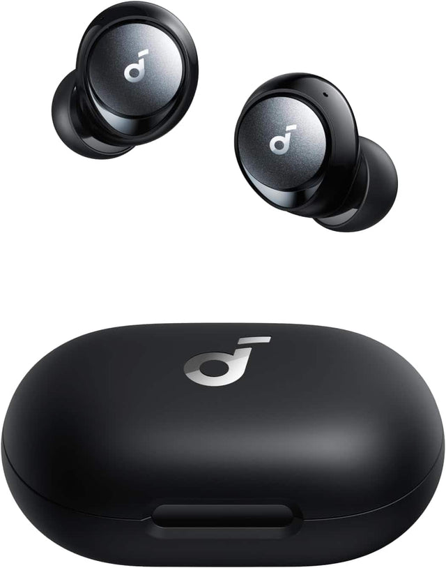 Front. Soundcore - Soundcore by Anker Space A40 Adaptive Active Noise Cancelling Earbuds - Black.