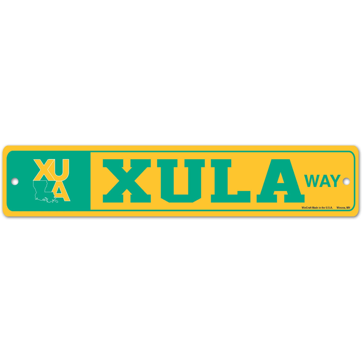 WinCraft - XULA Gold 3.75'' x 19'' Street Sign - Multicolor