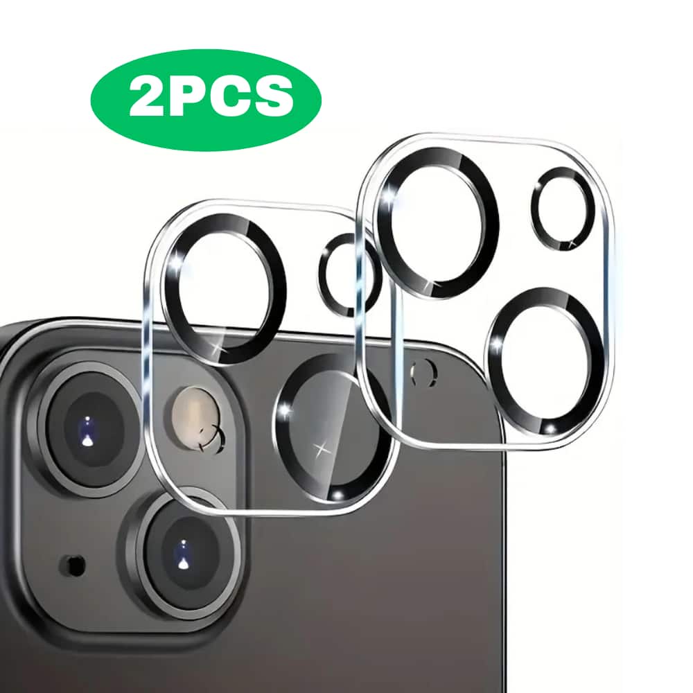 Qixxronics - 2 Pack Camera Lens Protector Compatible with iPhone 15 Plus [Night Circle] Tempered Glass Lens Cover for iPhone 15 Plus - Clear