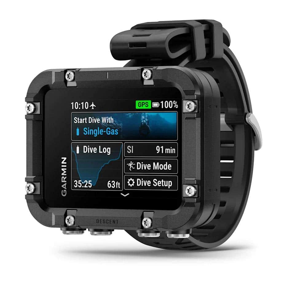 Garmin - Descent X30 Rugged Dive Computer with Vibrant 2.4" Color Display | Multi-Gas Dive Profiles with NDL Aware Depth Metrics - Black