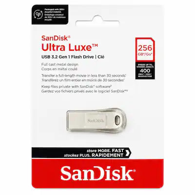 SANDISK - 256GB Ultra Luxe USB 3.2 Gen 1 Flash Drive